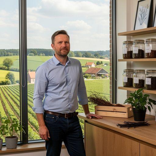 Tasse de rooibos Г  la vanille fumante avec une douce vapeur.